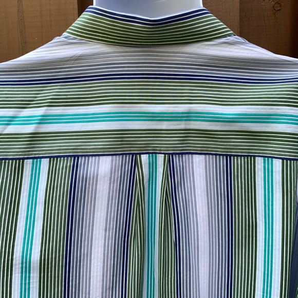 SOLD! Tommy Bahama Striped Silk Blend Shirt - Picture 7 of 8